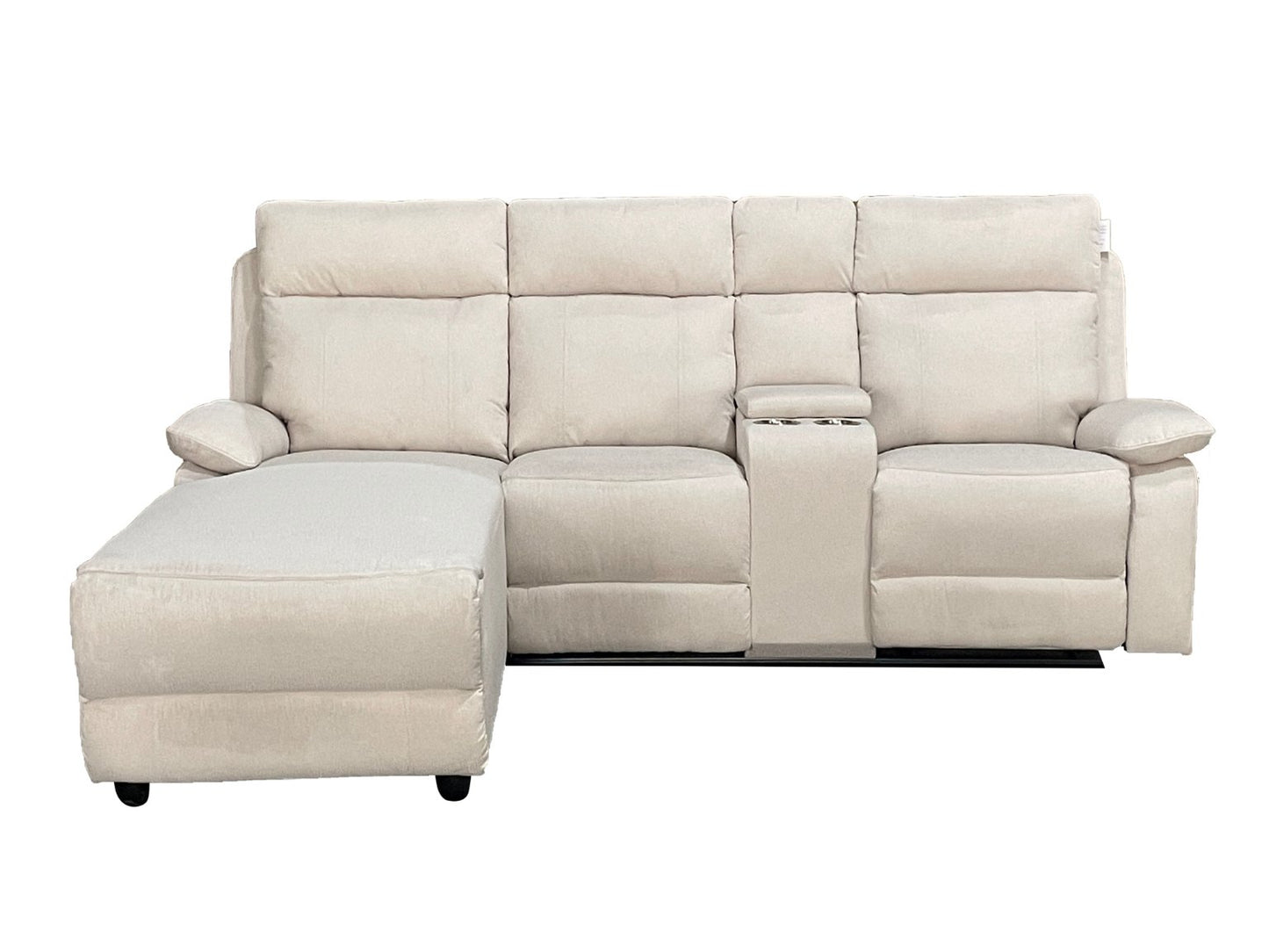 Serenova White Recliner L Shape Corner Sofa