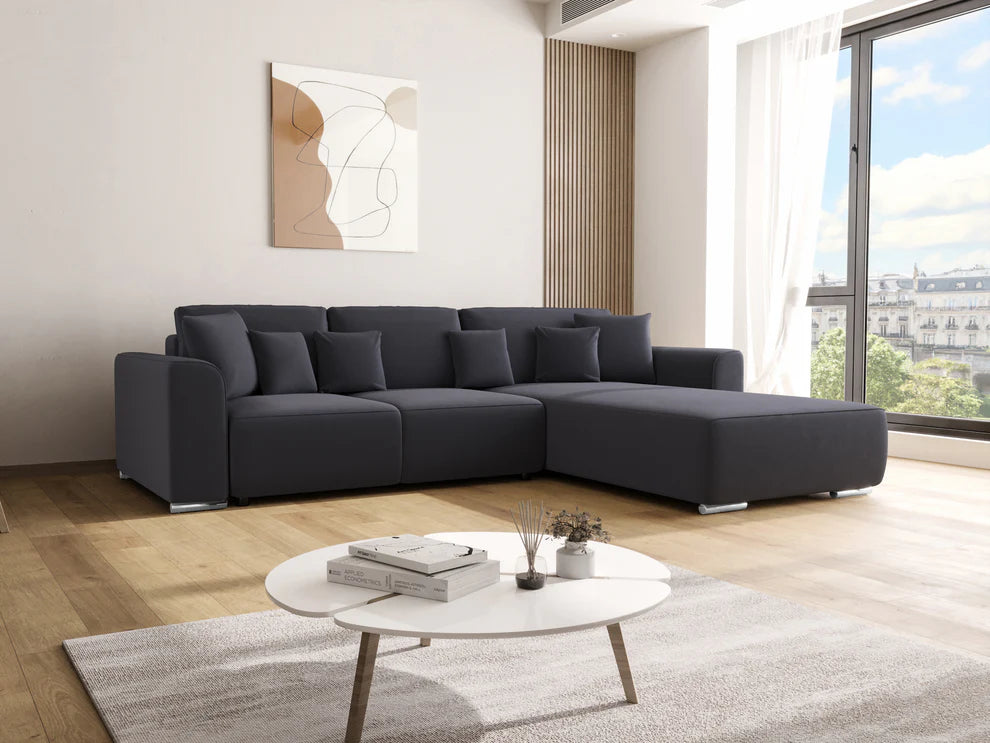 Gusto Corner Sofa Bed Grey or Beige