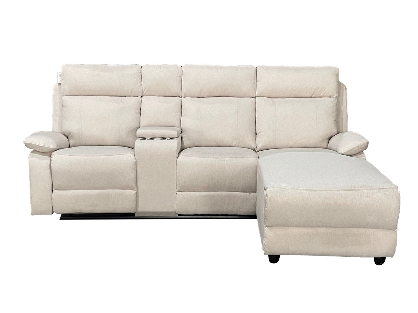 Serenova White Recliner L Shape Corner Sofa