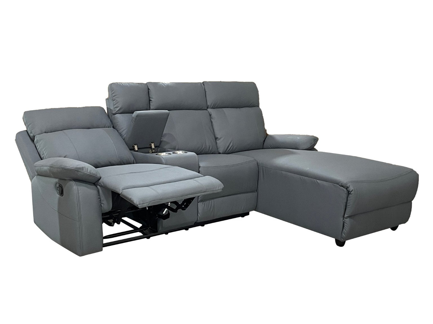 Serenova Grey Recliner L Shape Corner Sofa