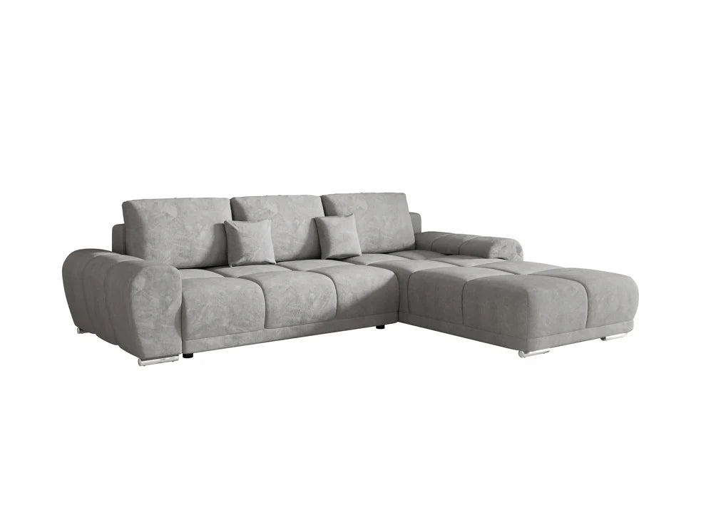 Gebba Corner Sofa Bed with Storage, Grey or Cream