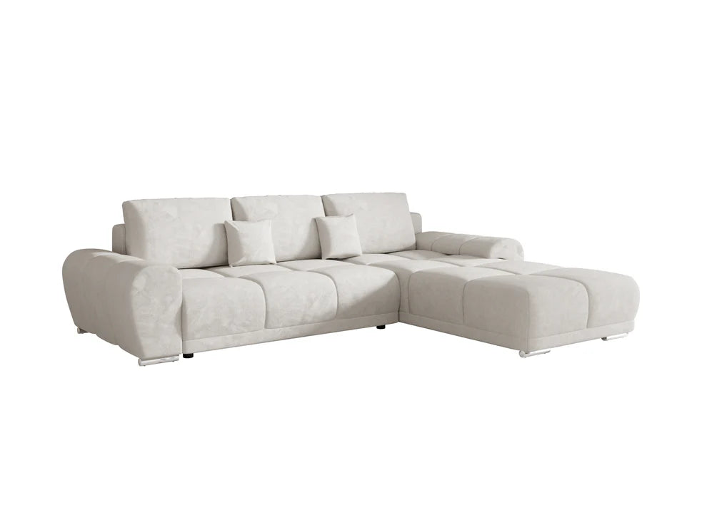 Gebba Corner Sofa Bed with Storage, Grey or Cream