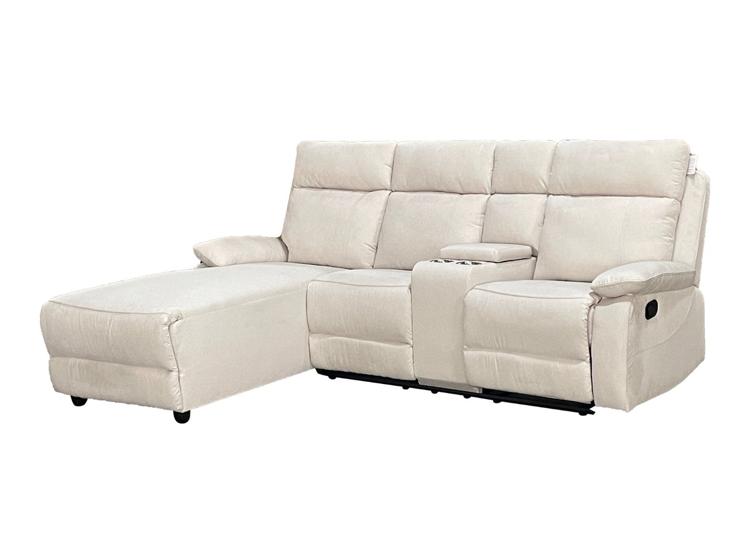 Serenova White Recliner L Shape Corner Sofa