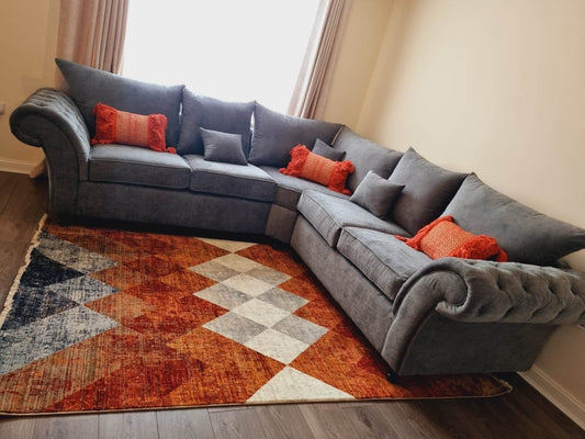 Windsor Full Back Large Corner Sofa Grey
