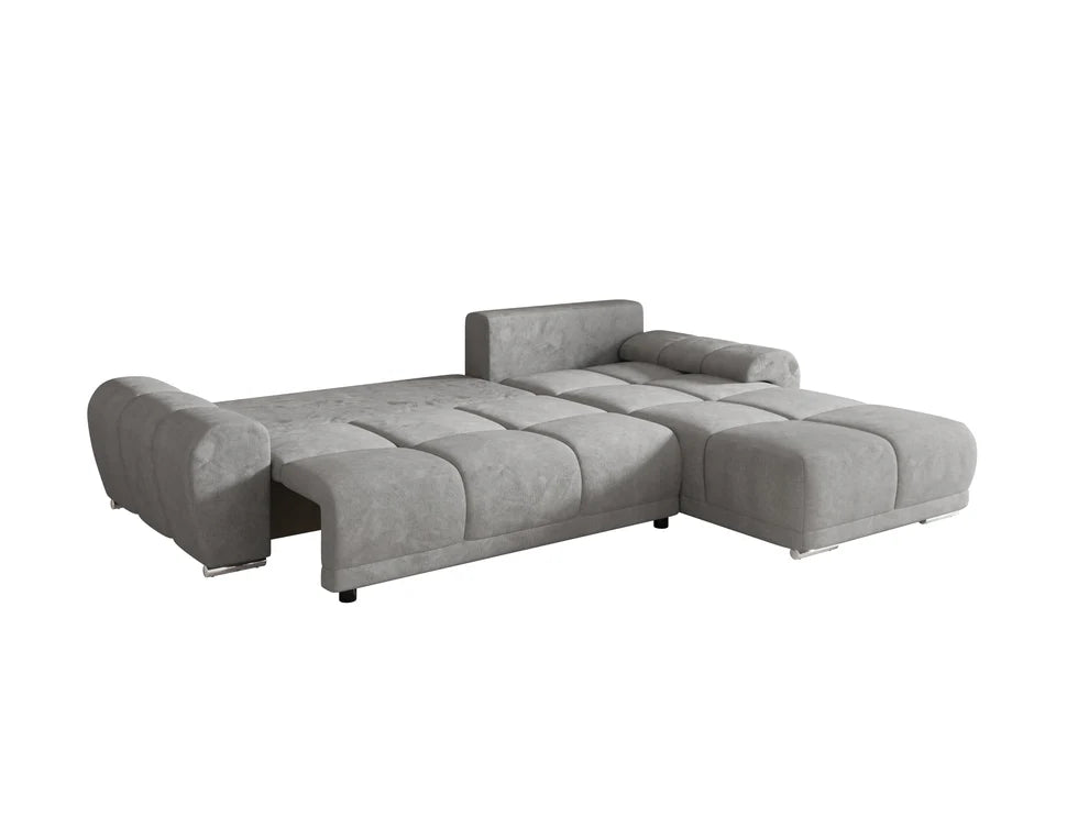 Gebba Corner Sofa Bed with Storage, Grey or Cream