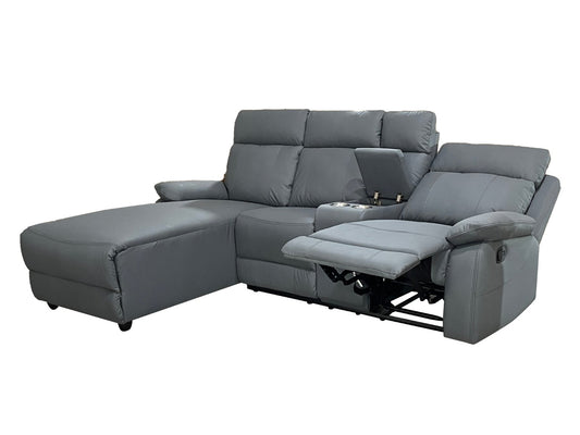 Serenova Grey Recliner L Shape Corner Sofa