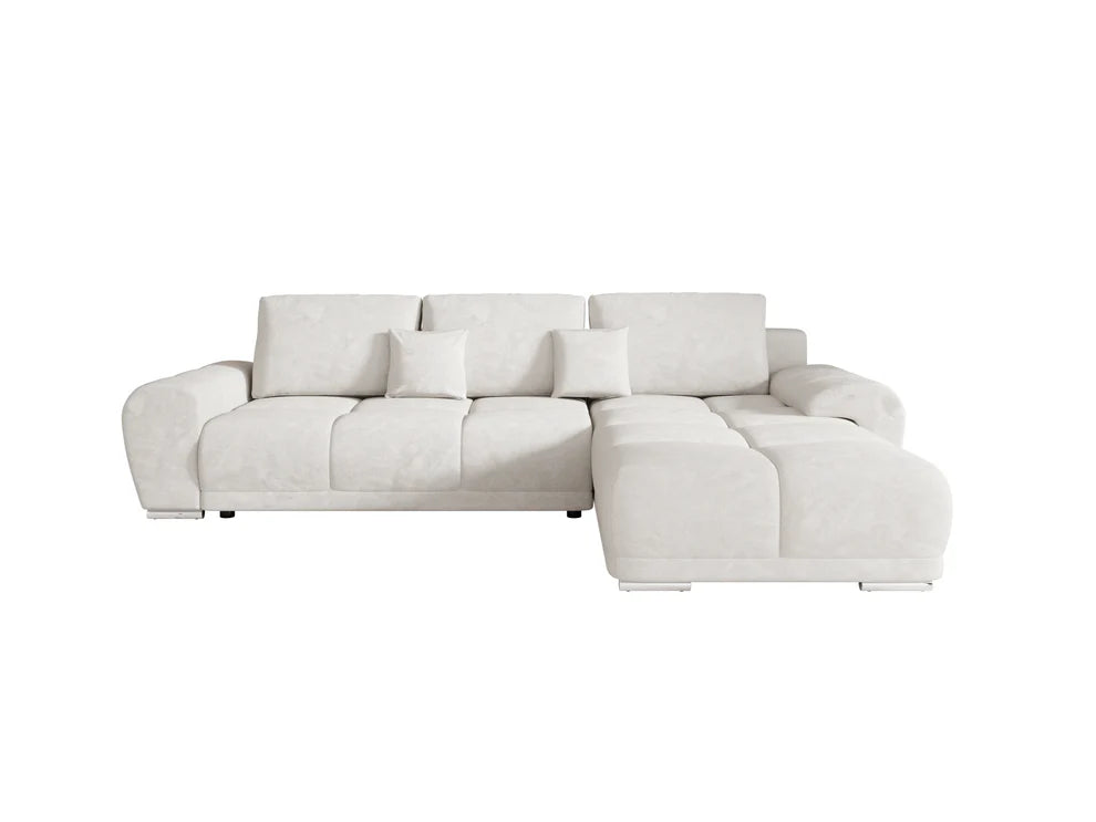 Gebba Corner Sofa Bed with Storage, Grey or Cream