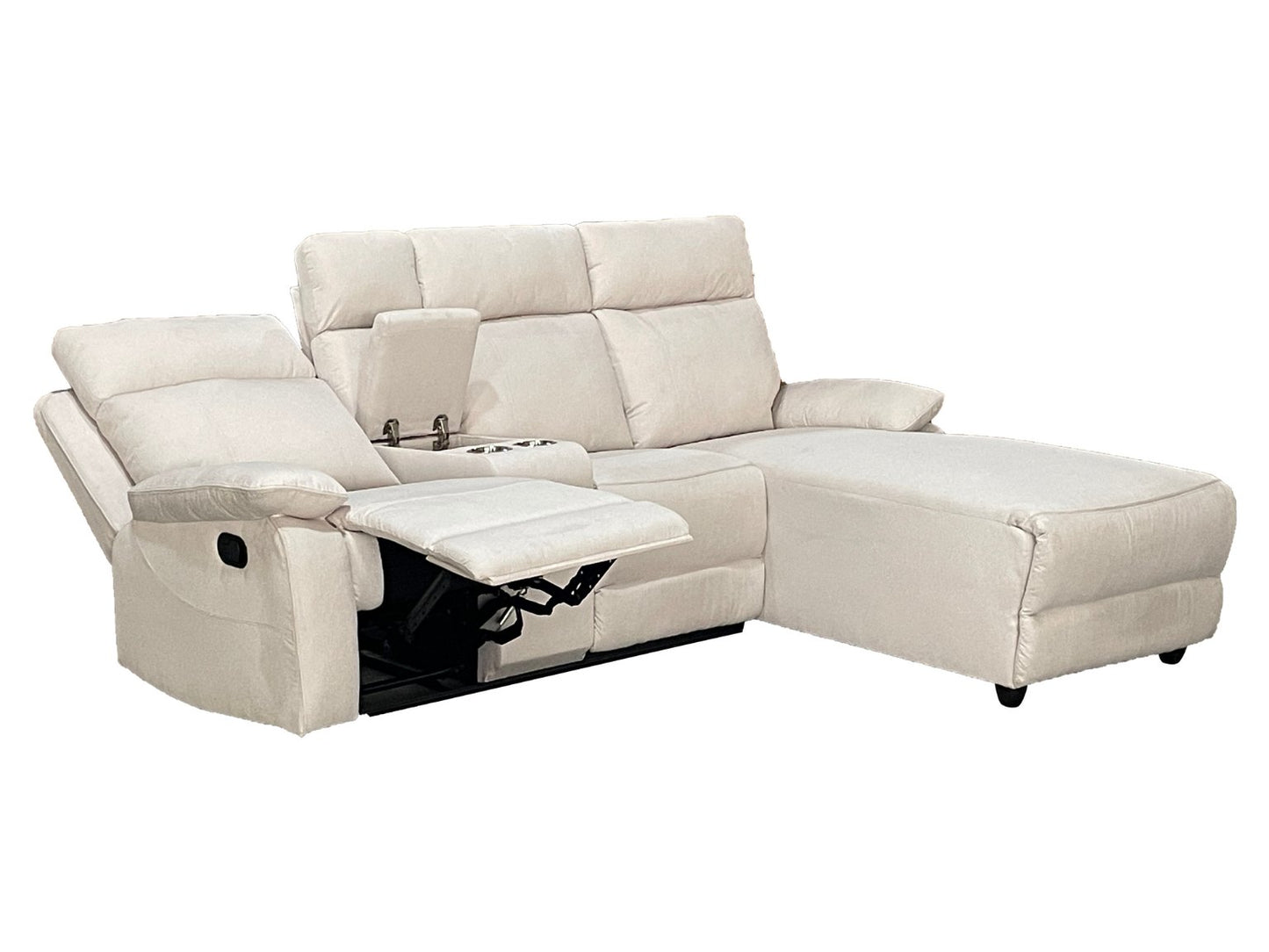 Serenova White Recliner L Shape Corner Sofa