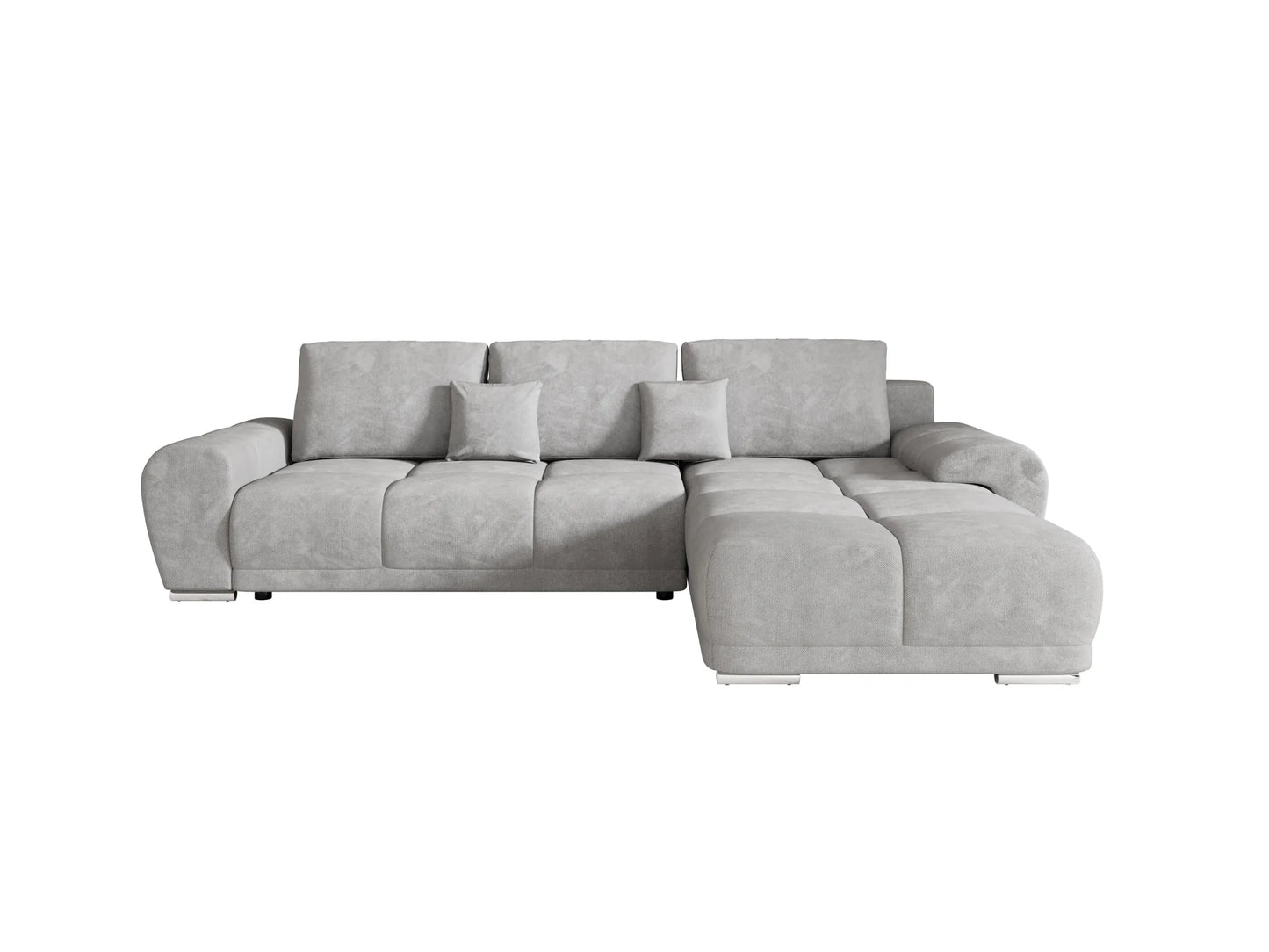 Gebba Corner Sofa Bed with Storage, Grey or Cream