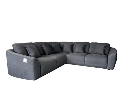Bronte 5 Seater Modular Corner Grey