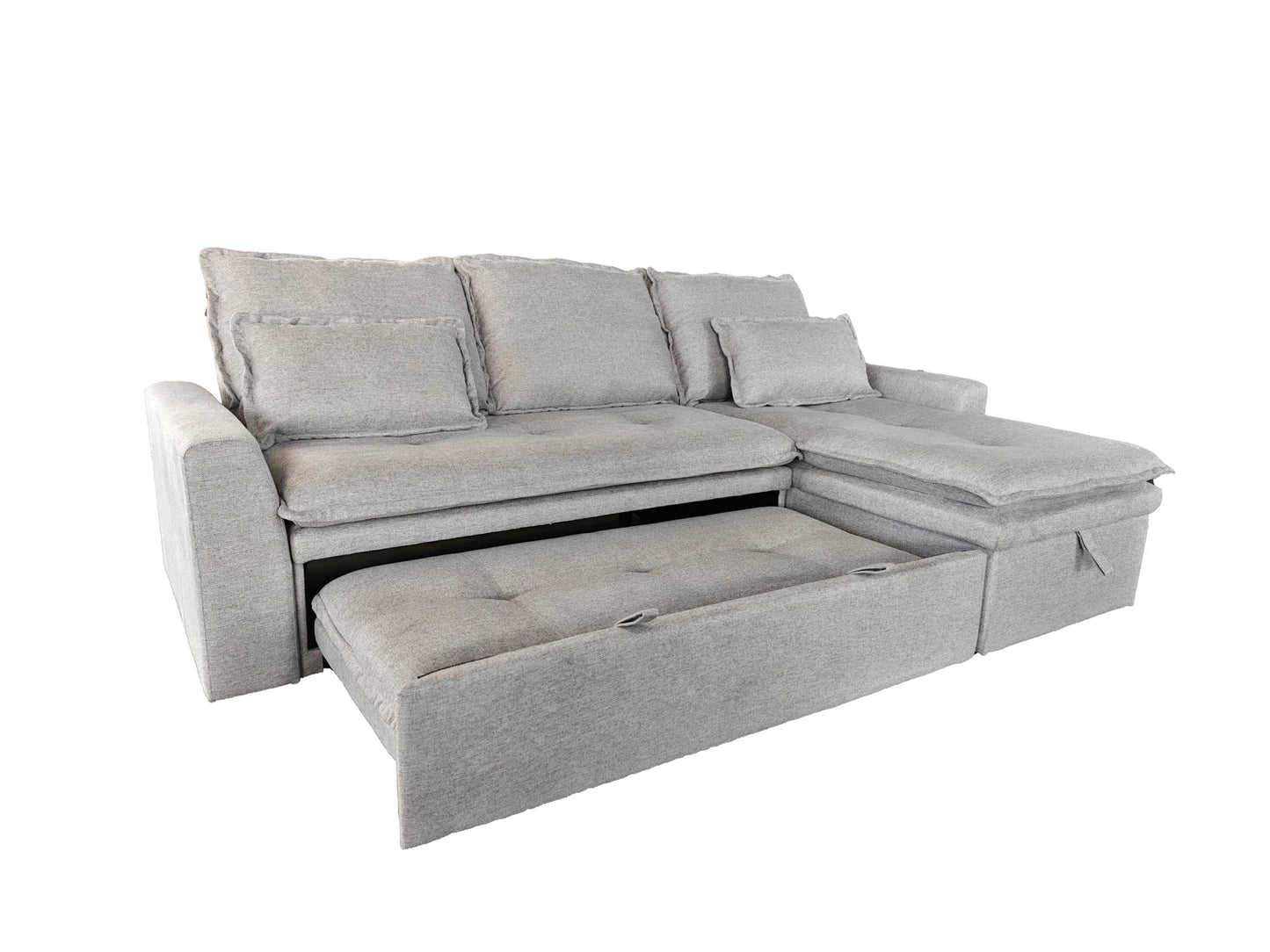 Cozeo Corner Sofa bed with Storage Chase Silver or Grey