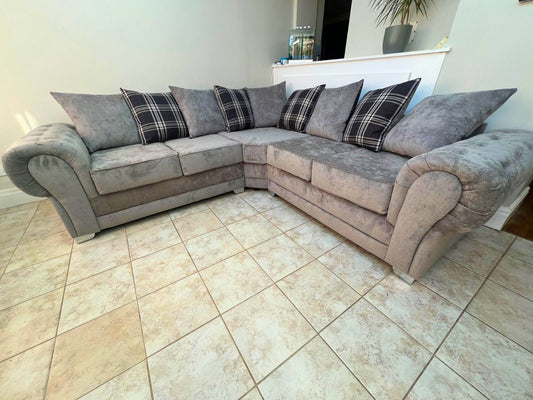 Verona Scatter Back Corner 2C2 Sofa Grey