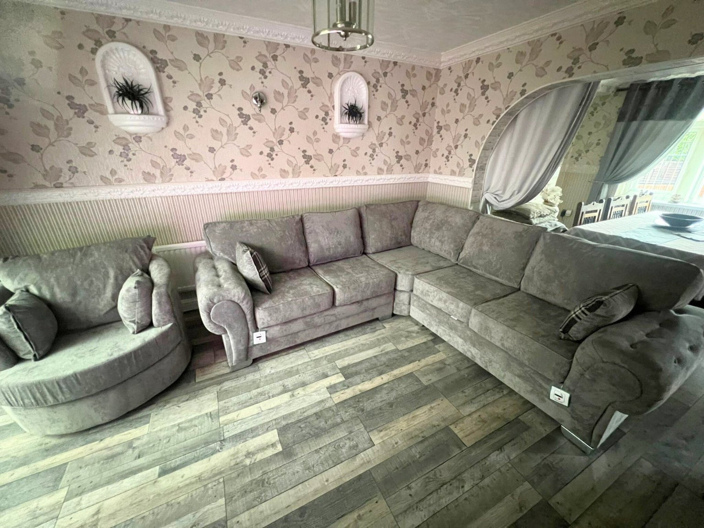 Verona Full Back Corner 2C2 Sofa Grey