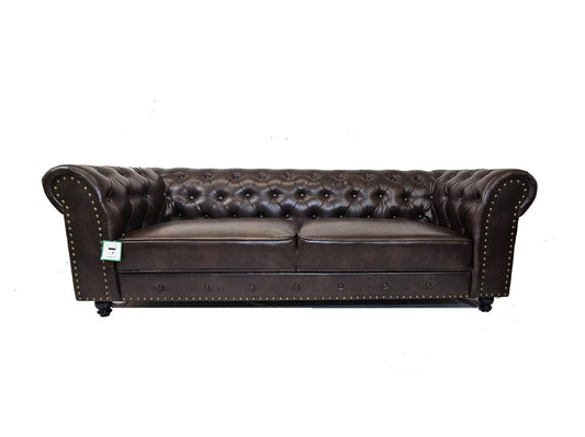 Brown Chesterfield Leather 3+2 Sofa Set