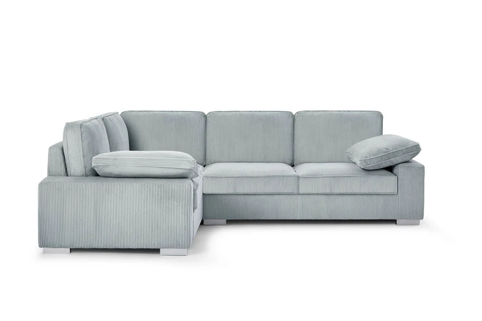 Ascot Left Hand Corner Sofa - Jumbo Cord Grey & Mink