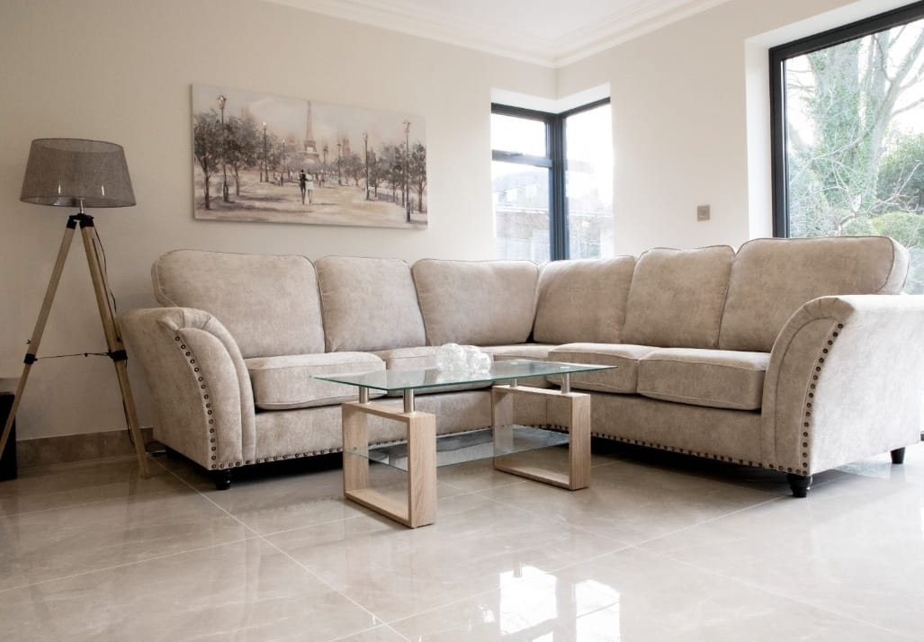 Cambridge Full Back Large Corner 2C2 Sofa Alaska Silver
