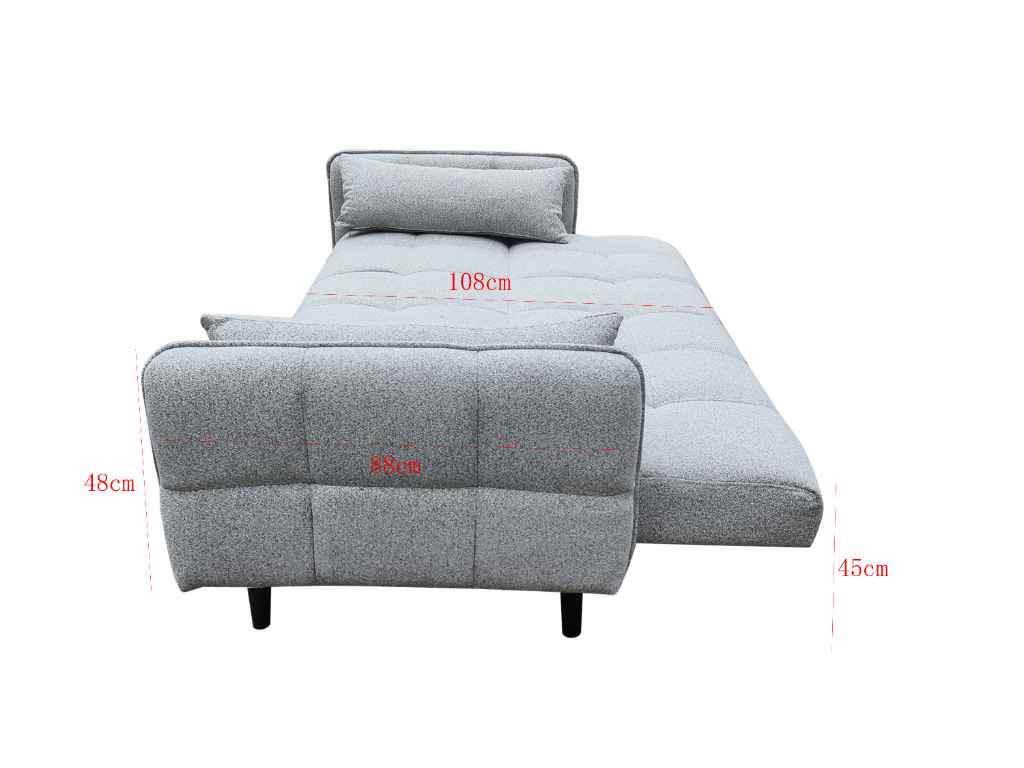 Pendle 3 seater Click Clack Sofa bed Grey or Silver