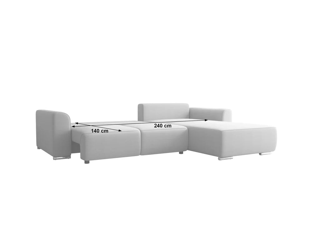 Gusto Corner Sofa Bed Grey or Beige