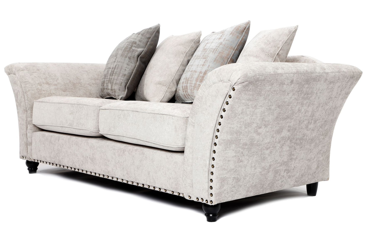 Cambridge Scatter Back 3 + 2 Seater Sofa Set Alaska Silver