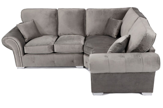 Oakland 2C1 Corner Sofa in Plush Grey