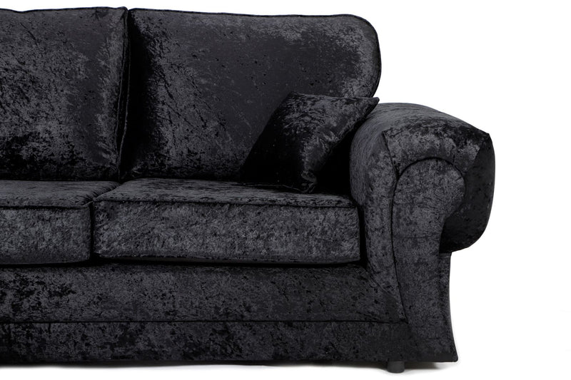Tangent 3 + 2 Seater Sofa Set Black Shimmer