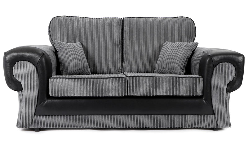 Tangent 3 + 2 Seater Sofa Black/Grey Cord