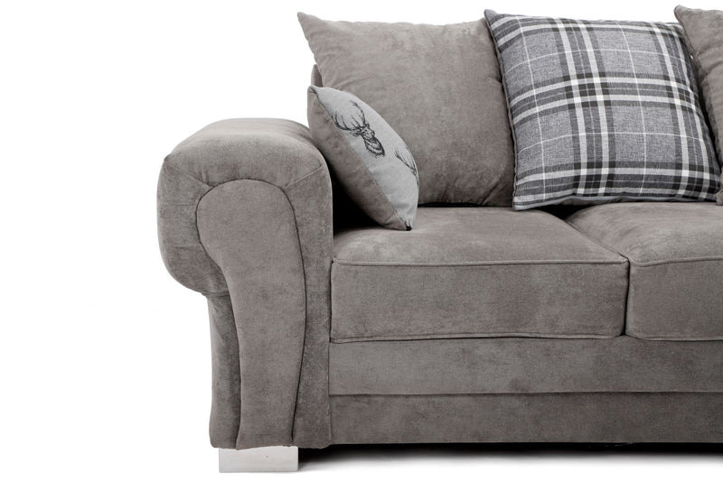 Verona Scatter Back 3+2 Seater Sofa Set Grey