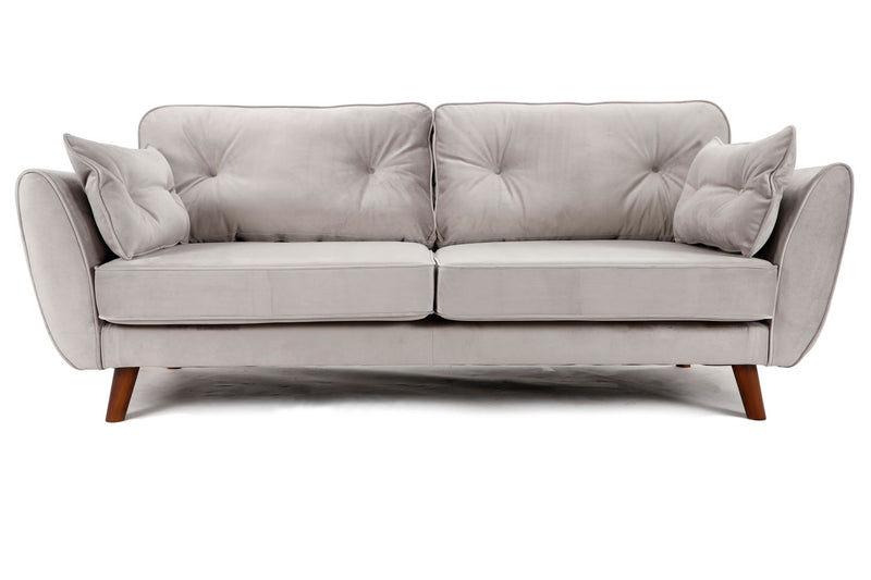 Zinc 3+2 Seater Sofa Set Plush Silver
