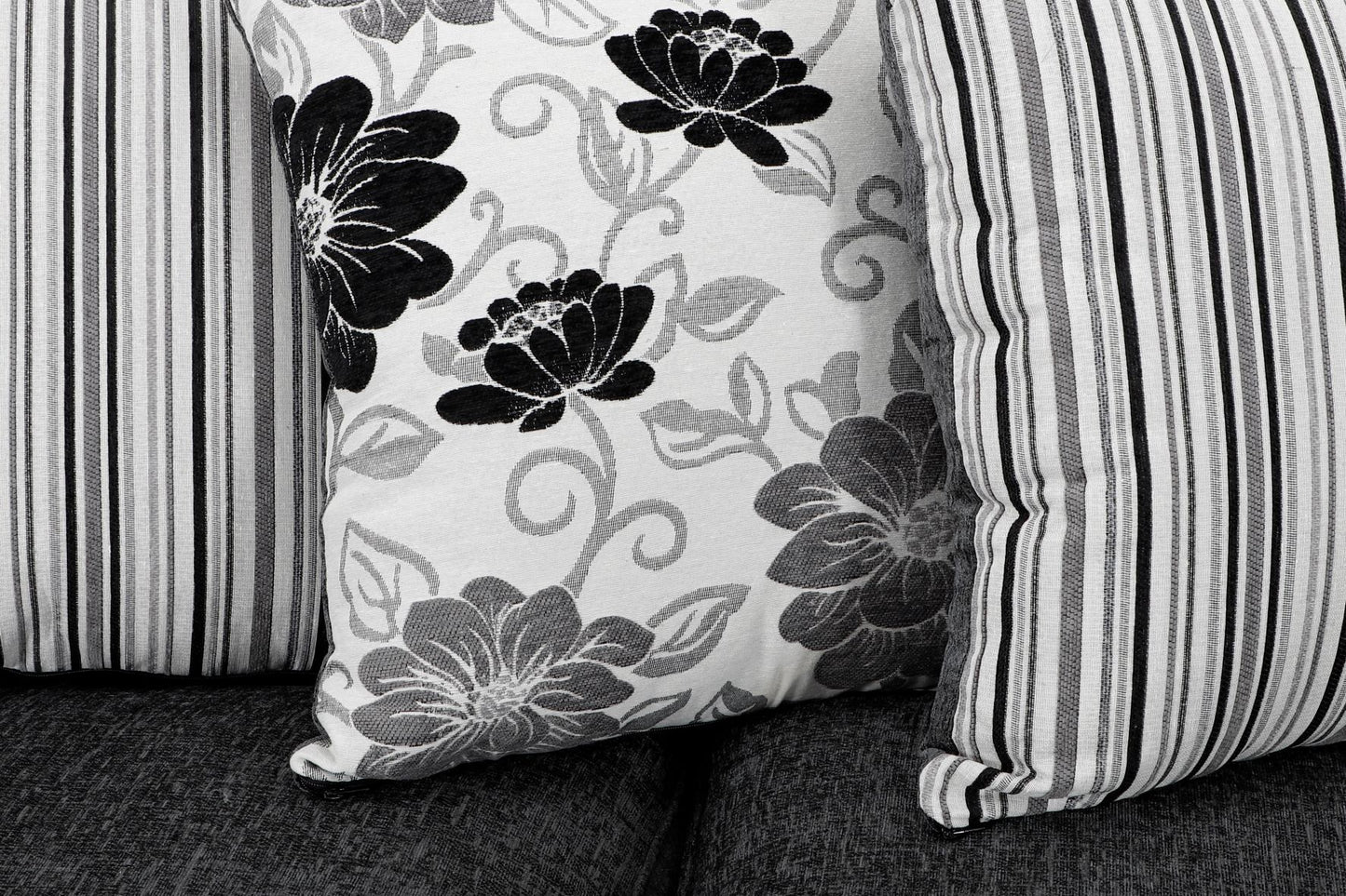 Matinee 3 Seater Sofa Black/Grey Carlton