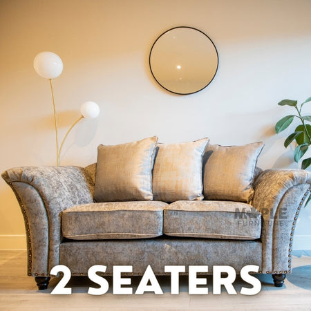 2 Seater Sofas fabric velvet leather cheap finance Maple Furniture UK full back scatter back