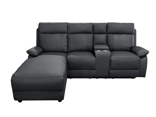 Serenova Black Recliner L Shape Corner Sofa
