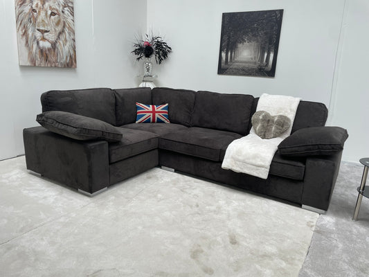 Ascot Left Hand Corner Sofa - Linen Grey