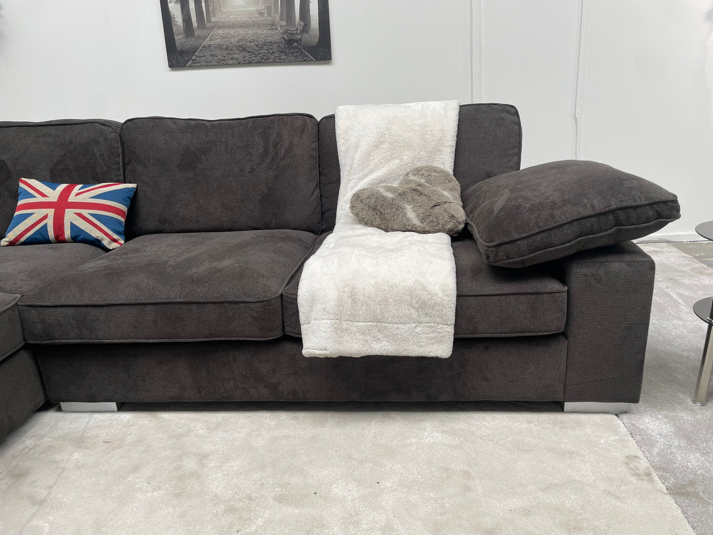 Ascot Left Hand Corner Sofa - Linen Grey