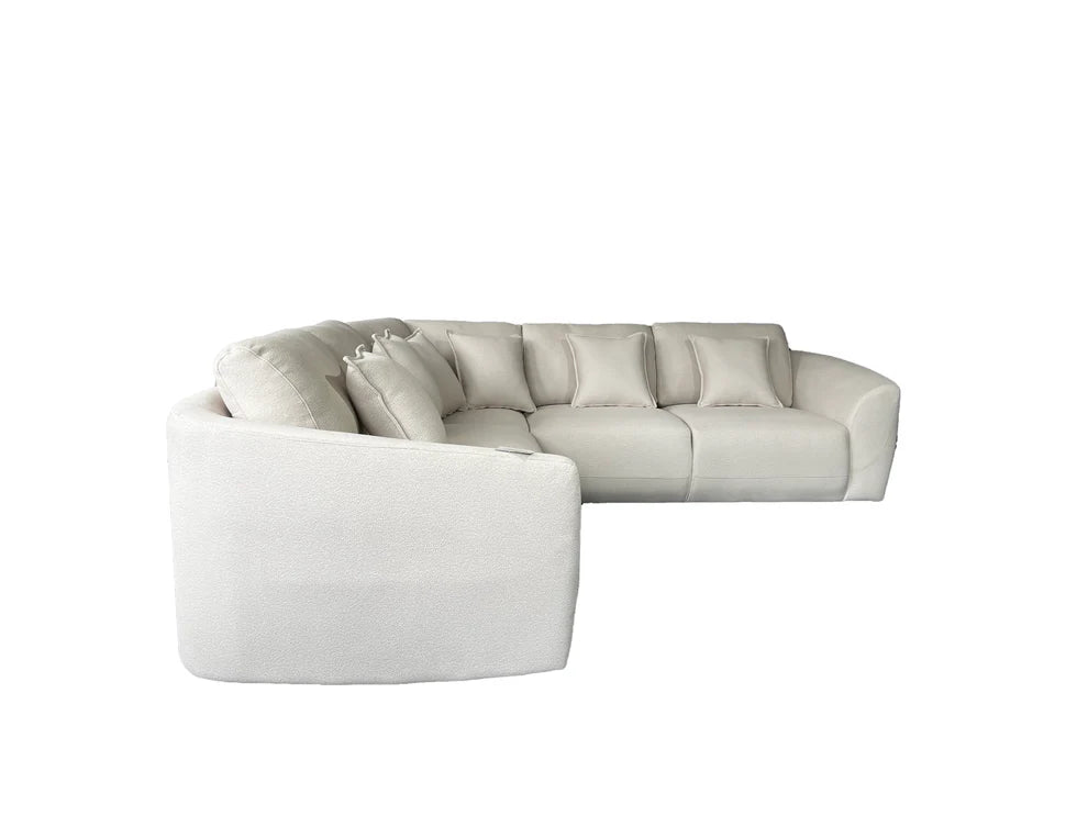 Bronte 5 Seater Modular Corner Cream
