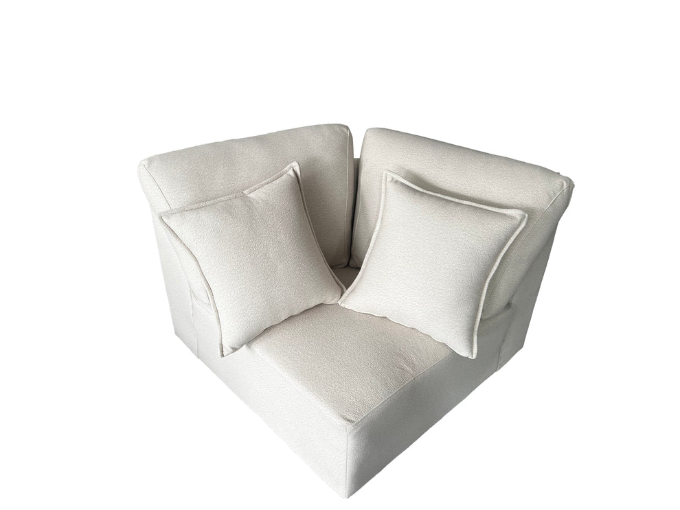 Bronte 5 Seater Modular Corner Cream