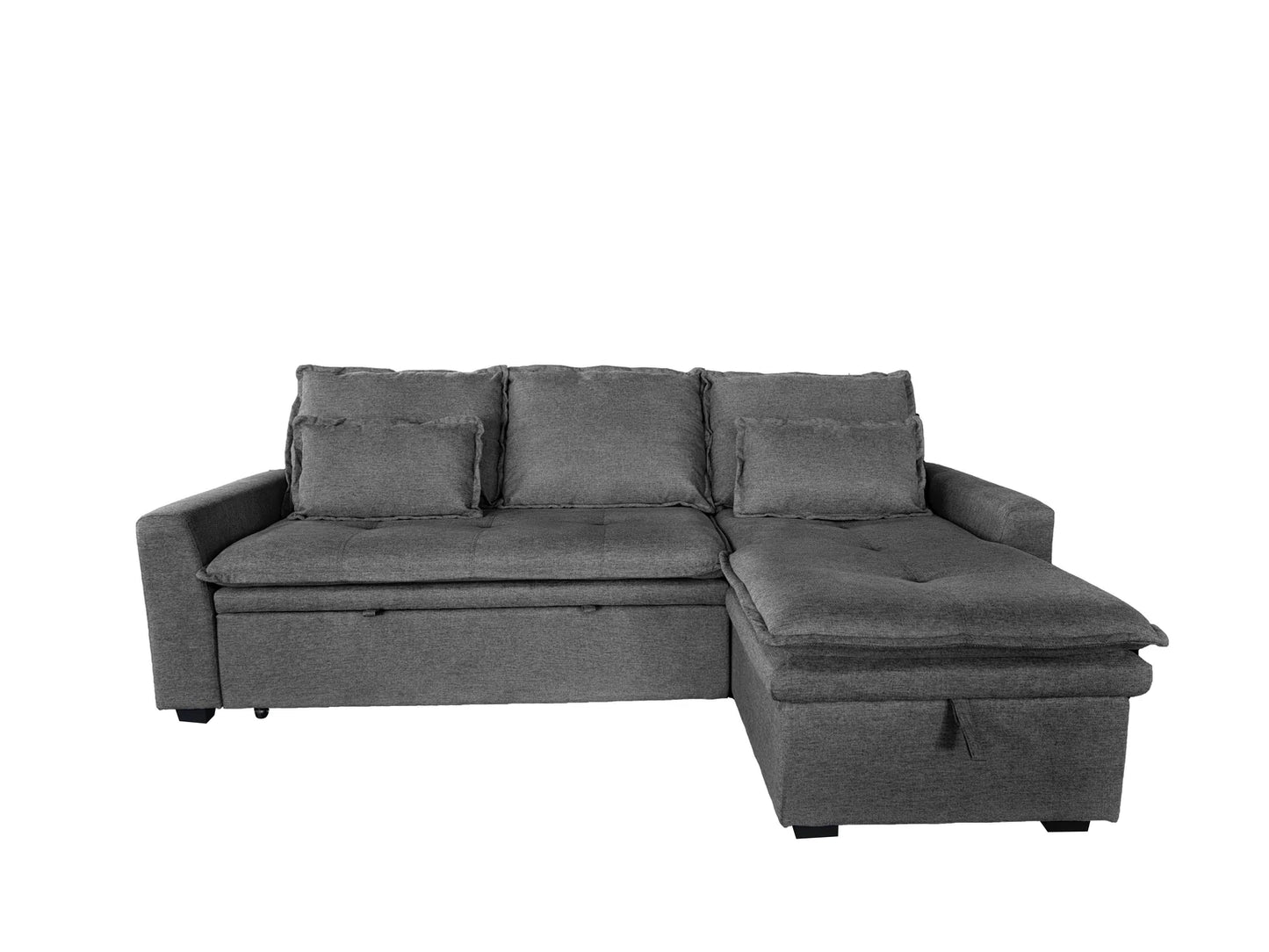 Cozeo Corner Sofa bed with Storage Chase Silver or Grey