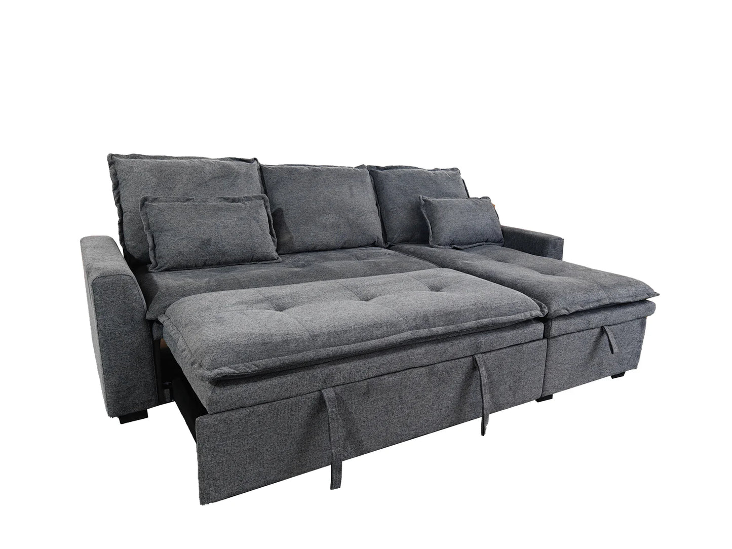Cozeo Corner Sofa bed with Storage Chase Silver or Grey