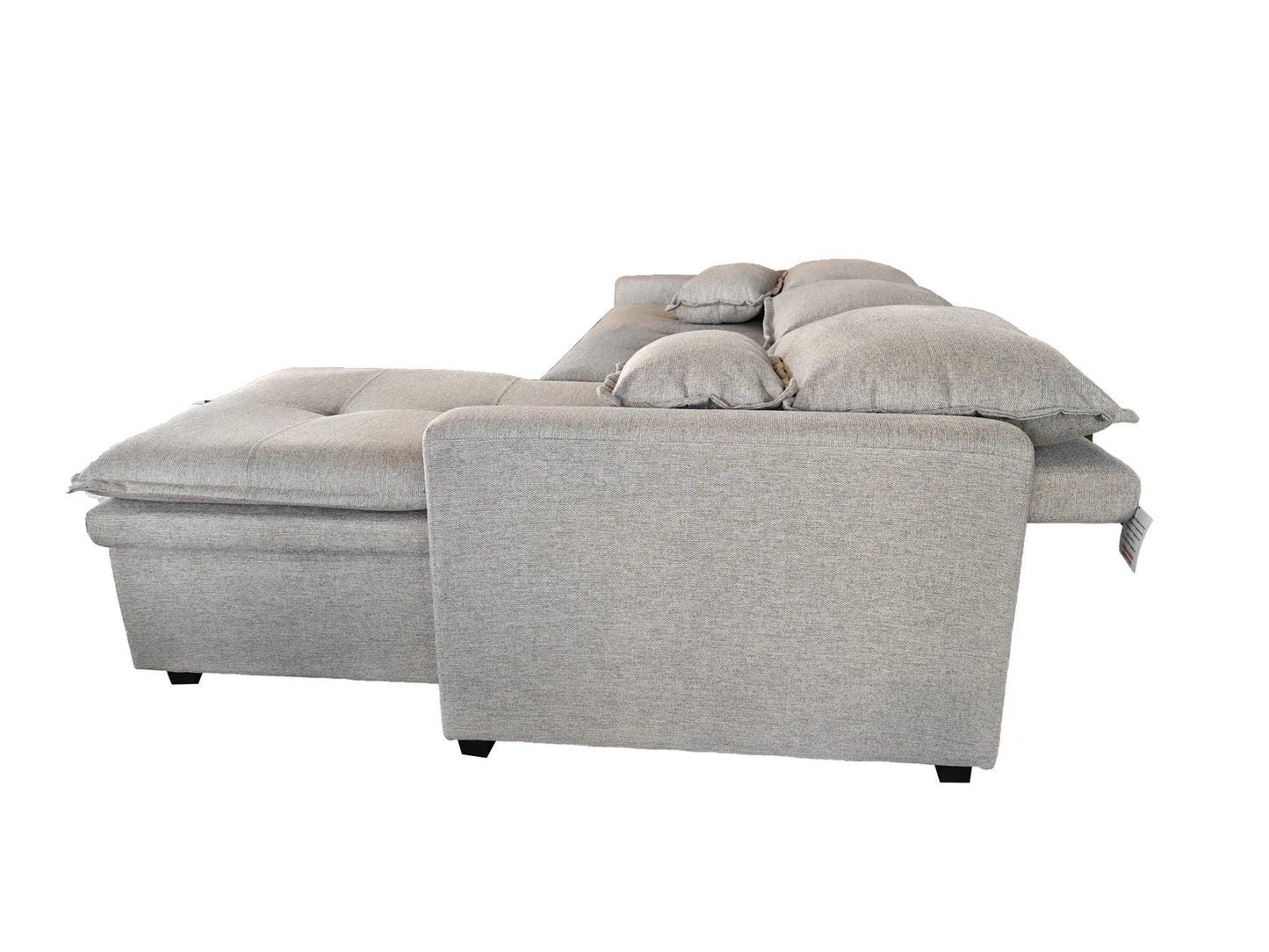 Cozeo Corner Sofa bed with Storage Chase Silver or Grey