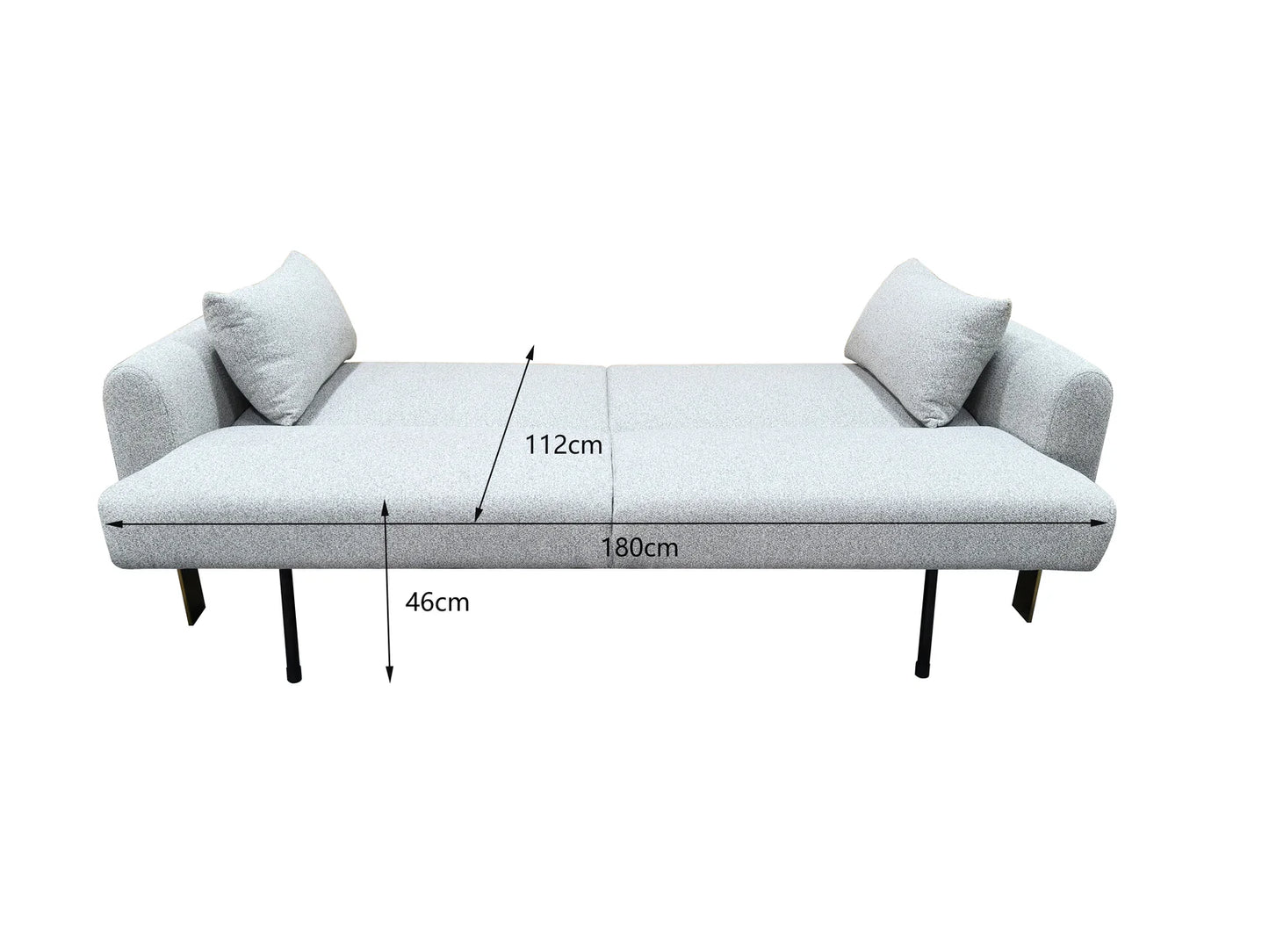 Loft Click Clack 3 seater sofa Bed Grey or Silver