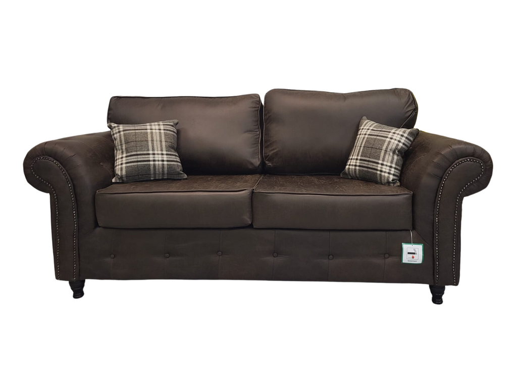 Chocolate brown 2024 sofa set