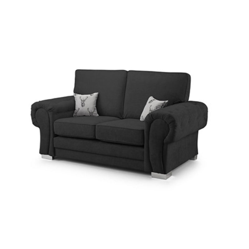 Verona Full Back 3+2 Seater Sofa Set Black