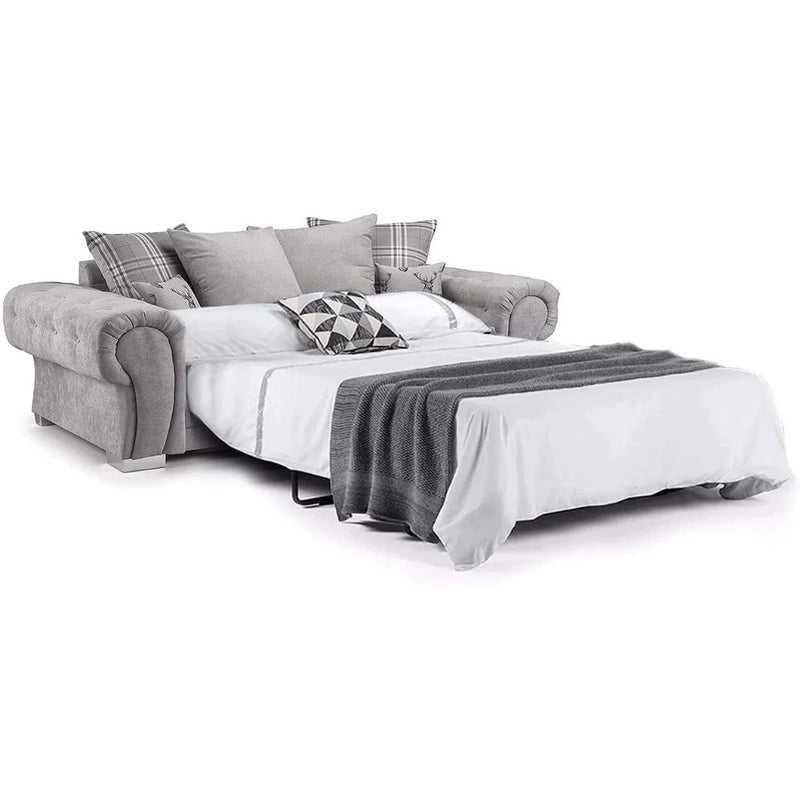 Verona Scatter Back 3 Seater Sofa Bed Grey