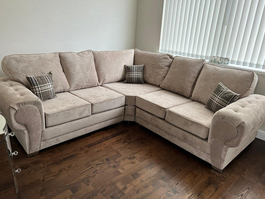 Verona Full Back 2C2 Corner Sofa Mink