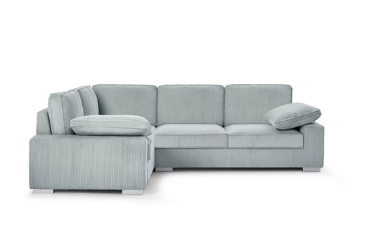 Ascot Left Hand Corner Sofa - Jumbo Cord Grey & Mink