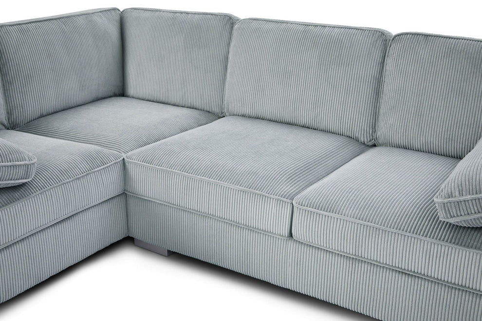 Ascot Left Hand Corner Sofa - Jumbo Cord Grey & Mink