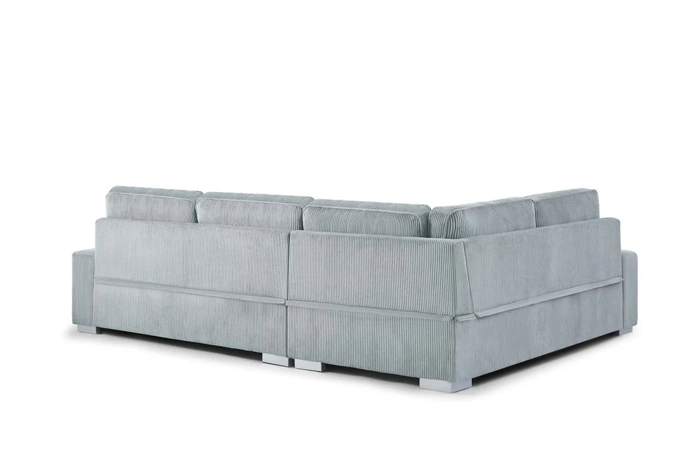 Ascot Left Hand Corner Sofa - Jumbo Cord Grey & Mink