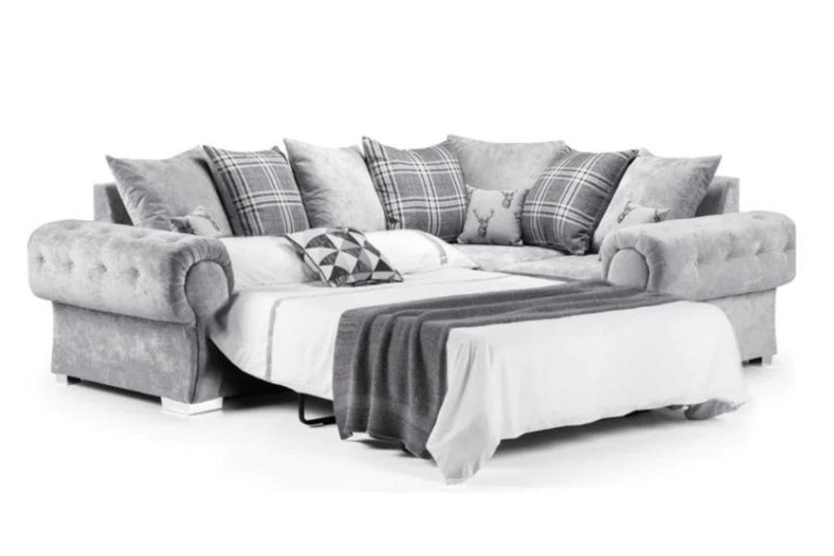 Verona Scatter Back Right Hand Corner 2C1 Sofa Bed Grey