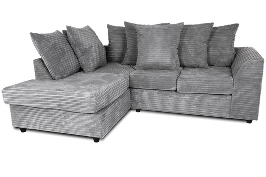 Byron LH Corner Sofa Grey Cord