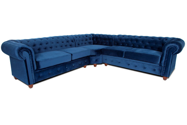 Chesterfield 2C2 Large Corner Sofa Royal Blue