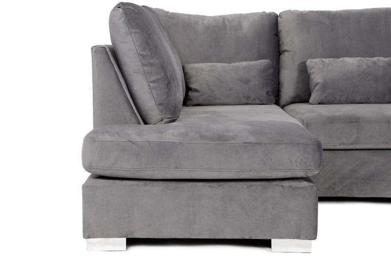 London U-Shape Sofa Plush Steel